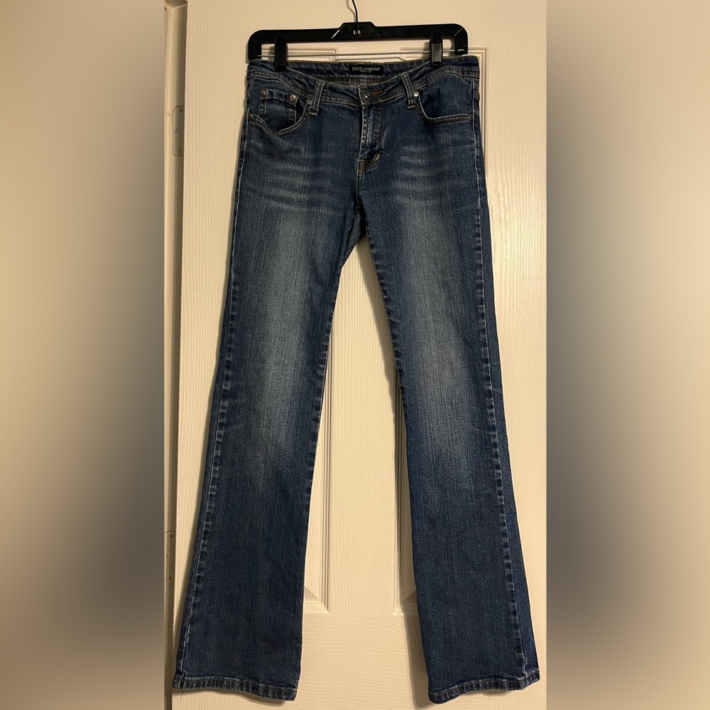 Dolce & Gabbana Women's Midnight Wash Bootcut Jeans. Designer. Size 29